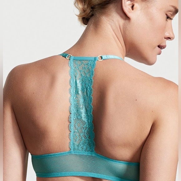NWT- VICTORIA'S SECRET 
Sexy Tee Lace Push-Up T-Back Bra-Waterpark-Size 36DD - Picture 3 of 5